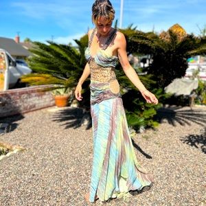 Sherry Haute Couture tie-dye dress